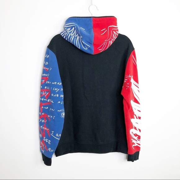 REASON Streetwear graphic color block hooded sweatshirt - Picture 2 of 14